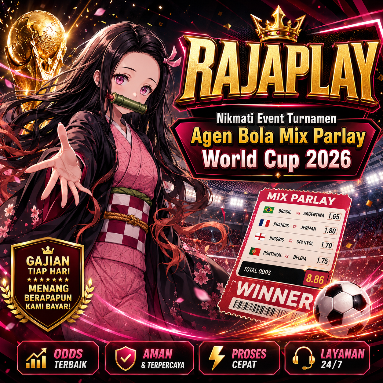 RAJAPLAY : Nikmati Event Turnamen Agen Bola Mix Parlay World Cup 2026